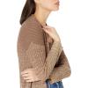 Cable Stitch Women’s Ombre Ribbed Long Cardigan - Striped Color Blocked Open Front Long Sleeve Knit Sweater Coat(Brown/Tan)