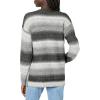 Cable Stitch Women’s Ombre Space-Dyed Cardigan – V-Neck Long Sleeve Button Front Rib-Knit Sweater Cover-Up with Pockets(Black Ombre)