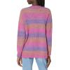 Cable Stitch Women’s Ombre Space-Dyed Cardigan – V-Neck Long Sleeve Button Front Rib-Knit Sweater Cover-Up with Pockets(Mauve Ombre)
