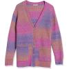 Cable Stitch Women’s Ombre Space-Dyed Cardigan – V-Neck Long Sleeve Button Front Rib-Knit Sweater Cover-Up with Pockets(Mauve Ombre)
