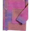 Cable Stitch Women’s Ombre Space-Dyed Cardigan – V-Neck Long Sleeve Button Front Rib-Knit Sweater Cover-Up with Pockets(Mauve Ombre)