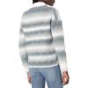 Cable Stitch Women’s Ombre Space-Dyed Crewneck Sweater – Long Sleeve Color Block Rainbow Striped Pullover Top(Black Ombre)