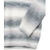 Cable Stitch Women’s Ombre Space-Dyed Crewneck Sweater – Long Sleeve Color Block Rainbow Striped Pullover Top(Black Ombre)