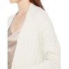 Cable Stitch Women’s Open Front Cable Cardigan – Long Sleeve Lightweight Sweater Knit Cover-Up(Heather Birch)