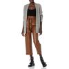 Cable Stitch Women’s Open Front Cable Cardigan – Long Sleeve Lightweight Sweater Knit Cover-Up(Heather Grey)