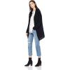 Cable Stitch Women’s Open Front Waffle Stitch Knit Cardigan – Long Sleeve Casual Sweater Coat with Pockets(Black)