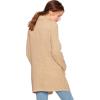Cable Stitch Women’s Open Front Waffle Stitch Knit Cardigan – Long Sleeve Casual Sweater Coat with Pockets(Camel)