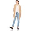 Cable Stitch Women’s Open Front Waffle Stitch Knit Cardigan – Long Sleeve Casual Sweater Coat with Pockets(Camel)