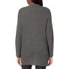 Cable Stitch Women’s Open Front Waffle Stitch Knit Cardigan – Long Sleeve Casual Sweater Coat with Pockets(Charcoal)