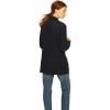 Cable Stitch Women’s Open Front Waffle Stitch Knit Cardigan – Long Sleeve Casual Sweater Coat with Pockets(Navy)