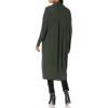 Cable Stitch Women’s Open Placket Long Cardigan – Open Front Long Sleeve Sweater Coat with Pockets(Olive)