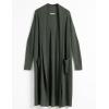 Cable Stitch Women’s Open Placket Long Cardigan – Open Front Long Sleeve Sweater Coat with Pockets(Olive)