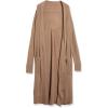 Cable Stitch Women’s Open Placket Long Cardigan – Open Front Long Sleeve Sweater Coat with Pockets(Taupe)