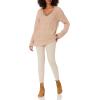 Cable Stitch Women’s Oversized Argyle Tunic Sweater – V-Neck Drop Shoulder Long Sleeve Loose Pullover Top(Dusty Rose)