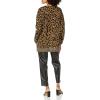 Cable Stitch Women’s Oversized Button Front Leopard Plaid Print Sweater Cardigan with Pockets - V-Neck Jacquard Coatigan(Multi Olive)