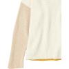Cable Stitch Women’s Oversized Colorblock Sweater – Mock Neck Rib-Knit Drop Shoulder Long Sleeve Pullover Top(Cream / Sand / Marigold)