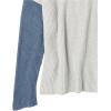 Cable Stitch Women’s Oversized Colorblock Sweater – Mock Neck Rib-Knit Drop Shoulder Long Sleeve Pullover Top(Grey / Steel Blue / Denim)