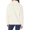 Cable Stitch Women’s Oversized Cozy Boucle Cowl Neck Sweater – Long Sleeve Waffle Knit Turtleneck Pullover Top(Ivory)