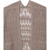 Cable Stitch Women’s Oversized Lightweight Cardigan – Open Front Drop Shoulder Pointelle Stitch Knit Cover-up(Ash Brown)