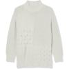 Cable Stitch Women’s Oversized Mixed Cable Sweater – Mock Turtleneck Long Sleeve Drop Shoulder Patch Knit Pullover Top(Heather Grey)