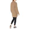 Cable Stitch Women’s Oversized Open Front Sweater Cardigan with Pockets – Long Sleeve Rib Knit Coatigan(Camel)