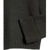 Cable Stitch Women’s Oversized Rib-Cuffed Wide Sleeve Turtleneck Sweater – Long Sleeve Drop Shoulder Pullover Top(Charcoal)