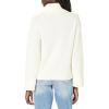 Cable Stitch Women’s Oversized Rib-Cuffed Wide Sleeve Turtleneck Sweater – Long Sleeve Drop Shoulder Pullover Top(Ivory)