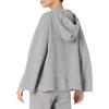 Cable Stitch Women’s Oversized Wide Sleeve Hoodie Sweater – Lounge Long Sleeve Slouchy Casual Hooded Pullover Top(Heather Grey)
