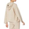 Cable Stitch Women’s Oversized Wide Sleeve Hoodie Sweater – Lounge Long Sleeve Slouchy Casual Hooded Pullover Top(Oatmeal)