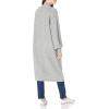 Cable Stitch Women’s Patch Pocket Long Maxi Cardigan – Open Front Long Blouson Sleeve Oversized Coatigan Sweater Cover-Up(Heather Grey)