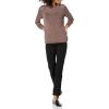 Cable Stitch Women’s Pointelle Inset Sweater – Long Sleeve Crewneck Lace Crochet Knit Pullover Top(Ash Brown)