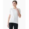 Cable Stitch Women’s Pointelle Short Sleeve Crewneck Sweater Top – Lightweight Puff Sleeve Pullover(Ivory)