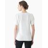 Cable Stitch Women’s Pointelle Short Sleeve Crewneck Sweater Top – Lightweight Puff Sleeve Pullover(Ivory)