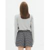 Cable Stitch Women’s Puff Shoulder Sweatshirt Top(Heather Grey)