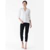 Cable Stitch Women’s Puff Sleeve Lightweight Cardigan – V-Neck Long Sleeve Button Front Solid Color Sweater(Ivory)