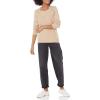 Cable Stitch Women’s Raglan Long Sleeve Shaker Stitch Pullover Sweater – Fisherman Rib Knit Crewneck Cotton Top(Heather Khaki)