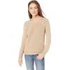Cable Stitch Women’s Raglan Long Sleeve Shaker Stitch Pullover Sweater – Fisherman Rib Knit Crewneck Cotton Top(Marled Camel)
