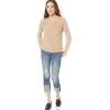 Cable Stitch Women’s Raglan Long Sleeve Shaker Stitch Pullover Sweater – Fisherman Rib Knit Crewneck Cotton Top(Marled Camel)