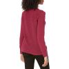Cable Stitch Women’s Raglan Long Sleeve Shaker Stitch Pullover Sweater – Fisherman Rib Knit Crewneck Cotton Top(Marled Mulberry)