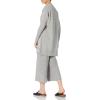 Cable Stitch Women’s Relaxed Fit Belt Robe Cardigan – Open Front Long Sleeve Lounge Wrap Knit Cover-Up Sweater Coatigan(Heather Grey)