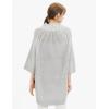 Cable Stitch Women’s Rib-Collar Tunic Sweater – Loose Fit Oversized Mock Neck 3/4 Sleeve Pullover Poncho Cover-up Top(Light Heather Grey)