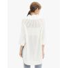 Cable Stitch Women’s Rib-Collar Tunic Sweater – Loose Fit Oversized Mock Neck 3/4 Sleeve Pullover Poncho Cover-up Top(Off-white)