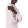 Cable Stitch Women’s Ribbed Blouson Sleeve Sweater – Boat Neck Long Sleeve Drop Shoulder Solid Color Pullover Knit Top(Lilac Pink)
