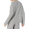 Cable Stitch Women’s Ribbed Crewneck Pullover Sweater – Casual Lounge Solid Reglan Long Sleeve Knit Top(Heather Grey)