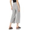 Cable Stitch Women’s Ribbed Drawstring Wide Leg Patch Pocket Pant – Cropped Cozy Lounge Bottoms for Home and Travel(Heather Grey)
