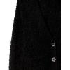 Cable Stitch Women’s Soft Relaxed Fit Boucle Sweater Cardigan – V-Neck Long Sleeve Button Front Sweater Coatigan with Pockets(Black)