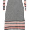 Cable Stitch Women’s Stripe Ribbed Dress – Crewneck Long Sleeve Colorblock Bodycon Fitted Midi Sweater Dress(Multi-grey)