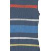 Cable Stitch Women’s Stripe Ribbed Tank Dress – Crewneck Sleeveless Colorblock Bodycon Fitted Summer Midi Sweater Dress(Multi-denim)