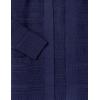 Cable Stitch Women’s Textured Tunic Cardigan – Open Front Long Sleeve Knit Cover-up Sweater with Pockets(Navy)