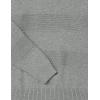 Cable Stitch Women’s Tie Back Sweater – Crewneck Long Sleeve Textured Striped Solid Color Pullover Knit Top(Heather Grey)